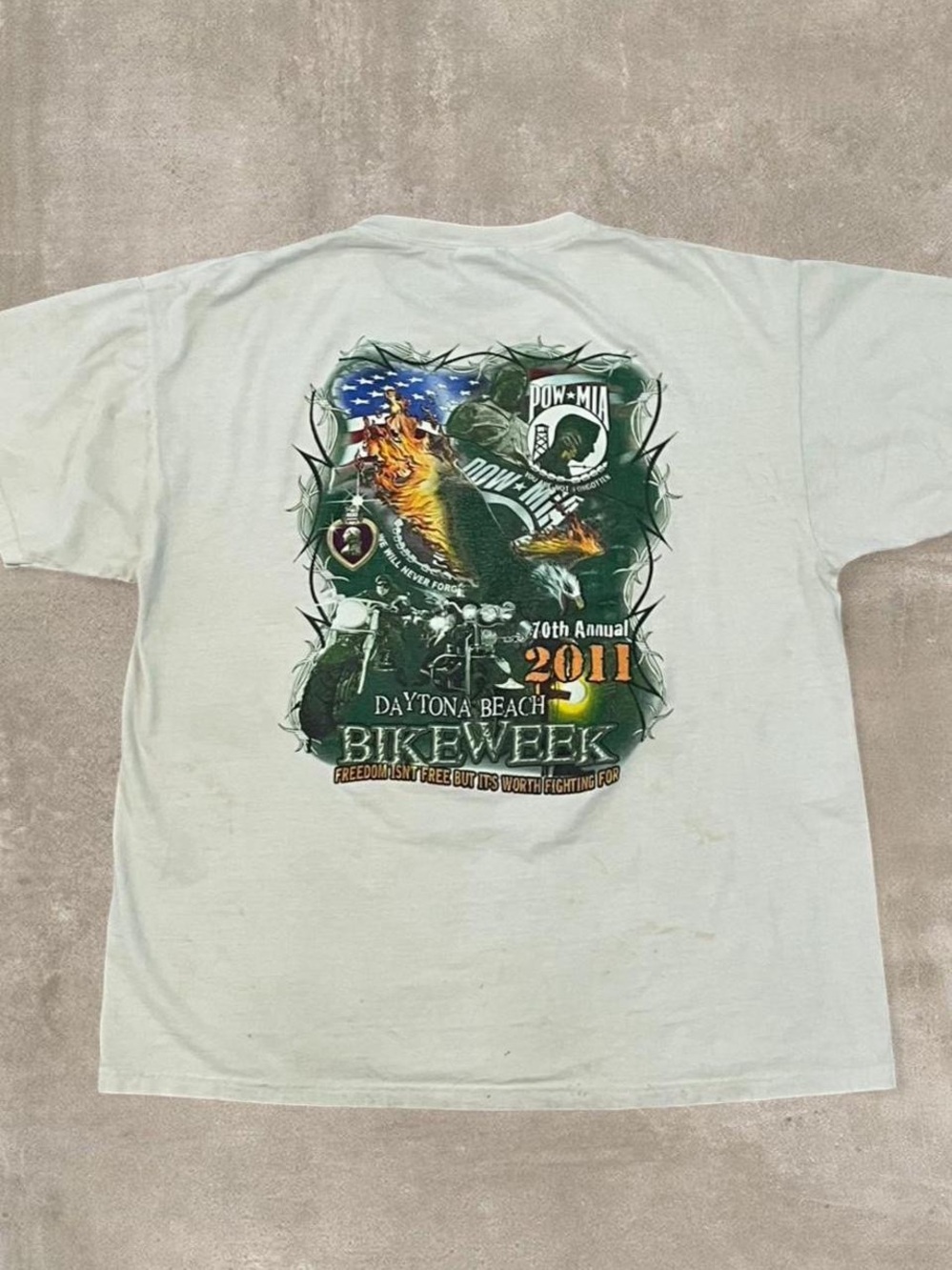 2011 Daytona Beach Bike Week Graphic Tee XL Vintage Style - Picture 5 of 5